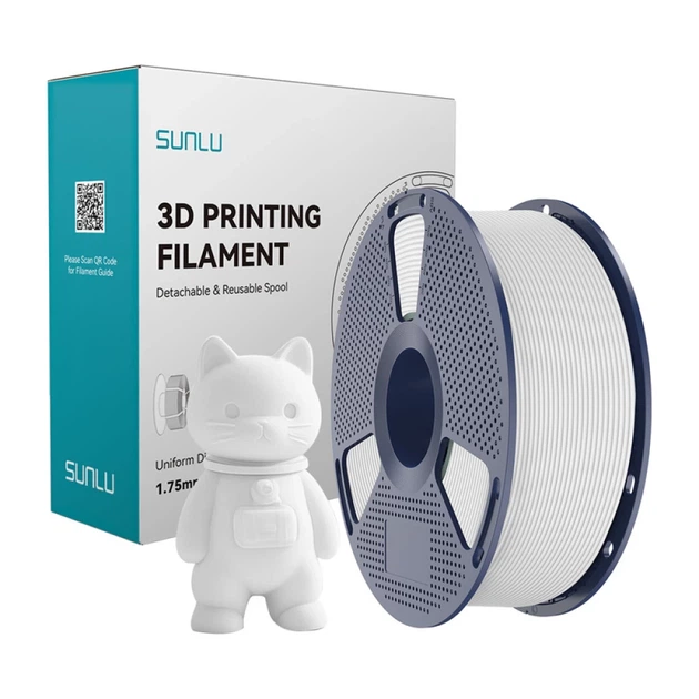 Филамент Sunlu PLA Matte 1.75mm 1kg White (PLA M W) - Фото 1 Филамент Sunlu PLA Matte 1.75mm 1kg White (PLA M W) - изображение 1