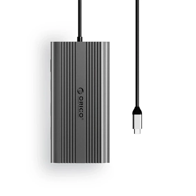 Док-станция USB-C Orico XDR 12-в-1 HDMI 4K VGA RJ45 PD 100 Вт Grey (6941788804012) - Фото 2 Док-станция USB-C Orico XDR 12-в-1 HDMI 4K VGA RJ45 PD 100 Вт Grey (6941788804012) - изображение 2