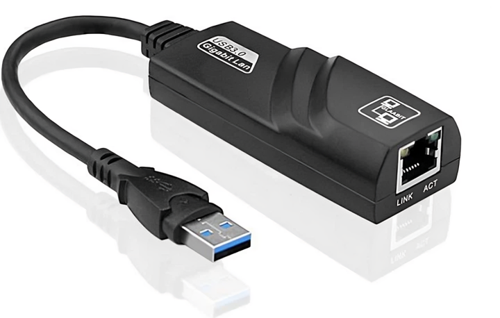 Карта адаптер сетевая с подключением по USB 3.0 к сети Ethernet чипсетом RTL8153 световыми индикаторами работы (484116-Prob) Черная - зображення 4