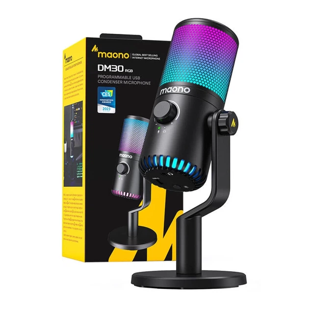 Микрофон игровой Maono DM30RGB Black - Фото 4 Микрофон игровой Maono DM30RGB Black - изображение 4