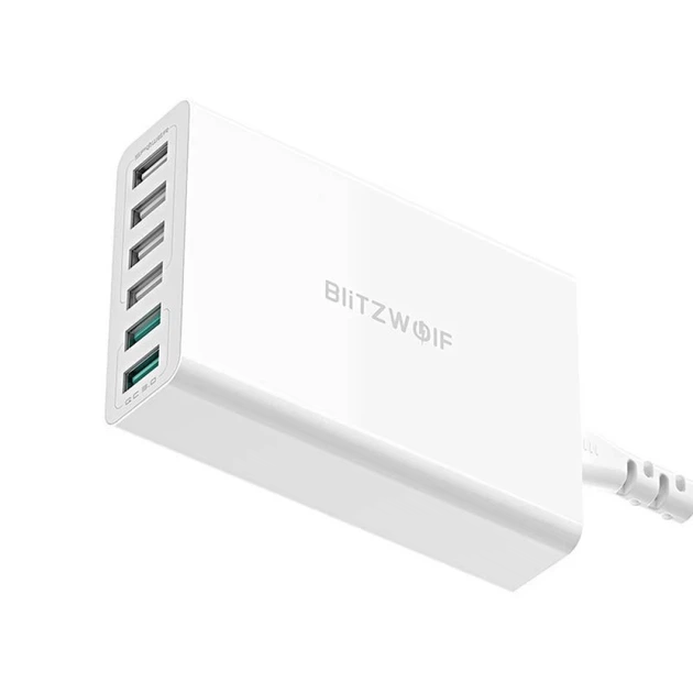 Сетевое зарядное устройство BlitzWolf BW-S15 60W 6xUSB-A White (BW-S15) - изображение 5
