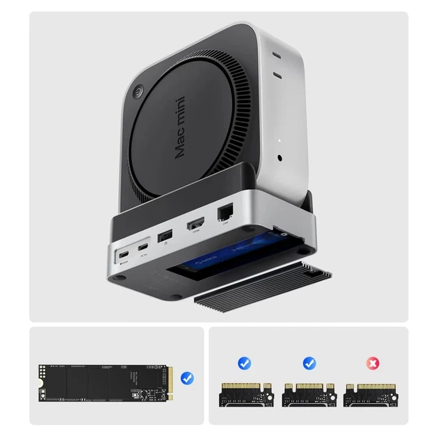 Докстанція Orico MiniDock 10в1 з кишенею для SSD Silver (6942227173270) - Фото 4 Докстанція Orico MiniDock 10в1 з кишенею для SSD Silver (6942227173270) - зображення 4