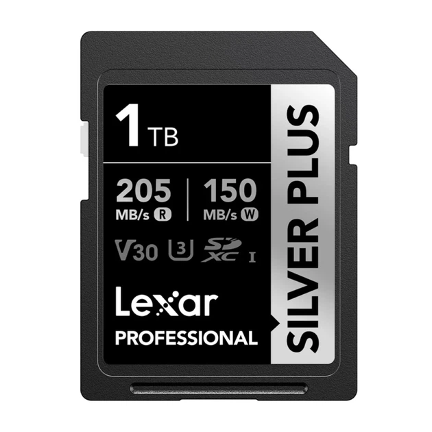 Карта памяти Lexar Professional Silver Plus SDXC 1TB (LSDSIPL001T-BNNNG) - Фото 1 Карта памяти Lexar Professional Silver Plus SDXC 1TB (LSDSIPL001T-BNNNG) - изображение 1