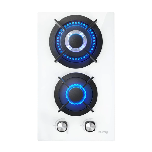 Варильна поверхня IsEasy MGBG-312A 2 конфорки White (6977132450420) - зображення 3