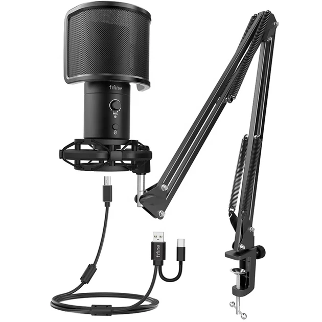 Микрофон конденсаторный Fifine T683 Black (5031192994391) - Фото 1 Микрофон конденсаторный Fifine T683 Black (5031192994391) - изображение 1