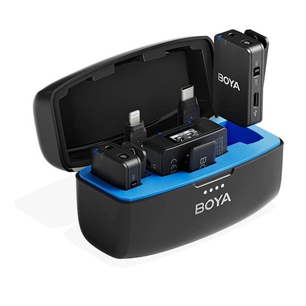 Микрофоны BOYA BOYAMIC 2-02 беспроводные 2.4GHz USB-C Black - Фото 1 Микрофоны BOYA BOYAMIC 2-02 беспроводные 2.4GHz USB-C Black - изображение 1
