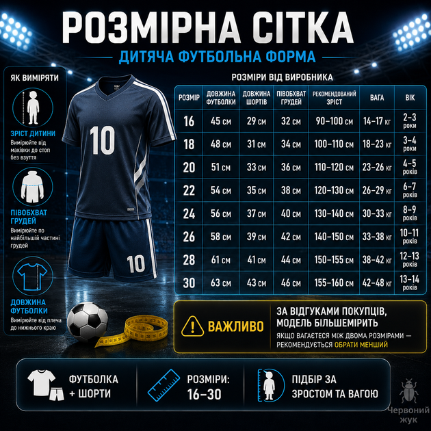Форма футбольна дитяча Argentina 2026 Messi 10 біло-блакитна комплект футболка та шорти розмір 18 — зріст 100–110 см - Фото 3 Форма футбольна дитяча Argentina 2026 Messi 10 біло-блакитна комплект футболка та шорти розмір 18 — зріст 100–110 см - изображение 3