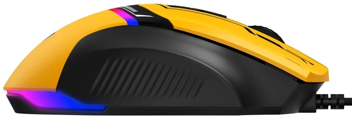Комп'ютерна миша GamePro GM300Y Оптична 800-7200 dpi 8 кнопок RGB підсвічування USB Жовто-чорна (GM300Y) - зображення 3