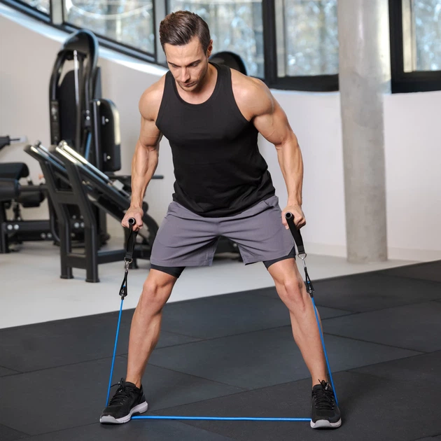 Zestaw ekspanderów rurowych Gymtek GK-006 5 szt, opór 4.5–22.7 kg Wielokolorowy (5907766660286) - obraz 13