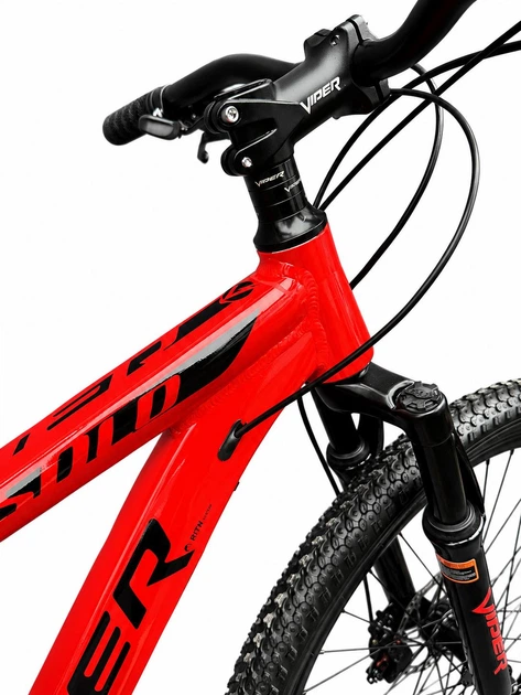 Подростковый горный велосипед MTB Viper SOLO Al 26" рама 15.5", 21 скорость, дисковые тормоза, алюминиевая рама, красный - изображение 2