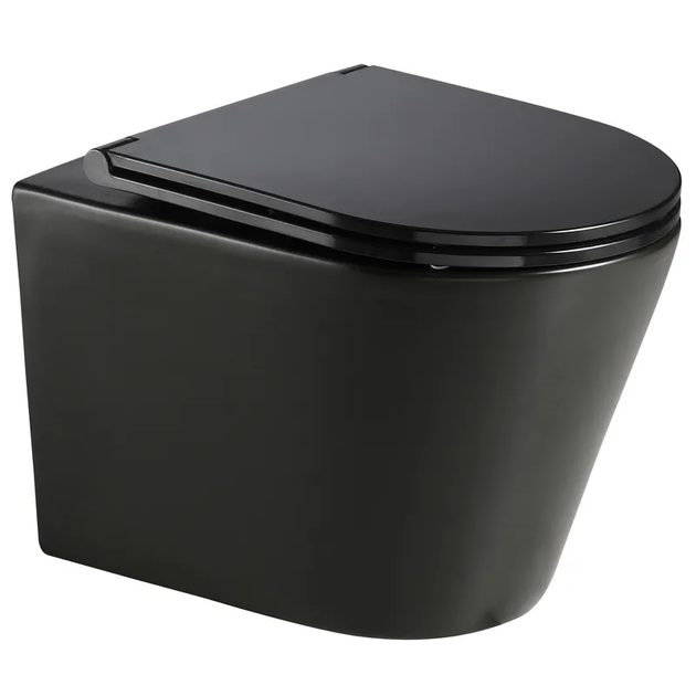 Унітаз підвісний MIXXUS PREMIUM BEVEL-0301-T3 BLACK 515х355х365mm система змиву TORNADO 3.0 (MP6595) - Фото 1 Унітаз підвісний MIXXUS PREMIUM BEVEL-0301-T3 BLACK 515х355х365mm система змиву TORNADO 3.0 (MP6595) - зображення 1