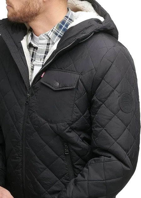 Бомбер чоловічий Levi's, р. 36/S/44 Чорний - зображення 4