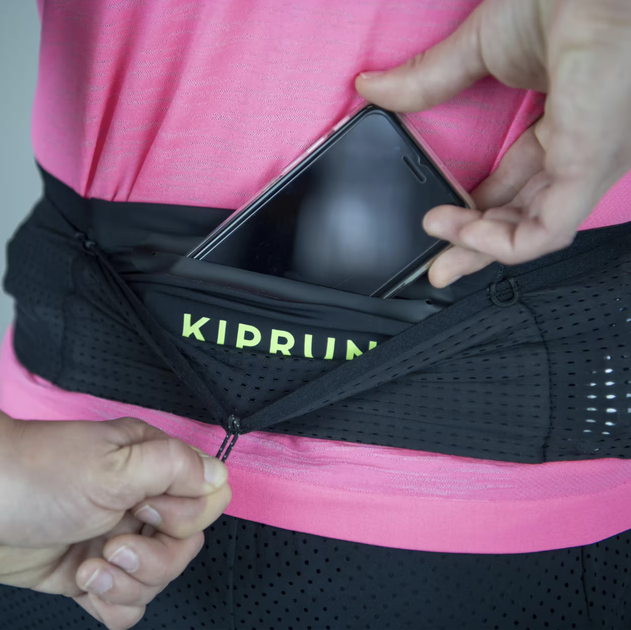 Спортивна Сумка Ремінь для Soft Flasks 250 мл Kiprun Розмір S (Талія 92-97 см) для Біга, Фітнесу, Чорна - зображення 7