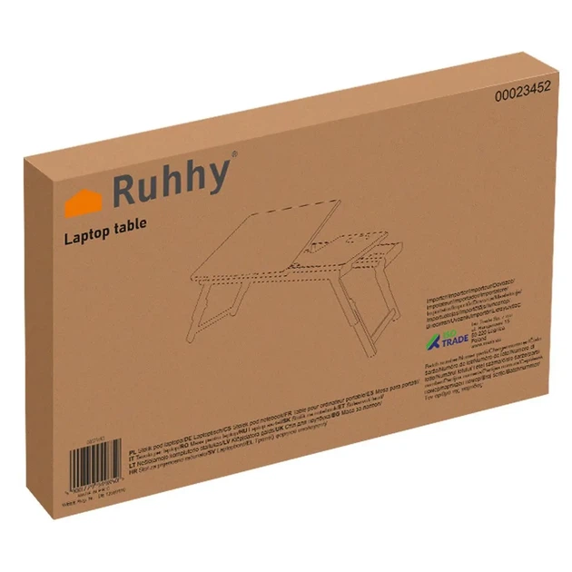 Регульований столик під ноутбук Ruhhy S23452 із бамбука - зображення 3