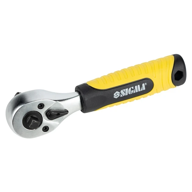 Ключ-трещотка двусторонняя 1/4"-1/2" 145мм CrV 72T SIGMA - Фото 3 Ключ-трещотка двусторонняя 1/4"-1/2" 145мм CrV 72T SIGMA - изображение 3