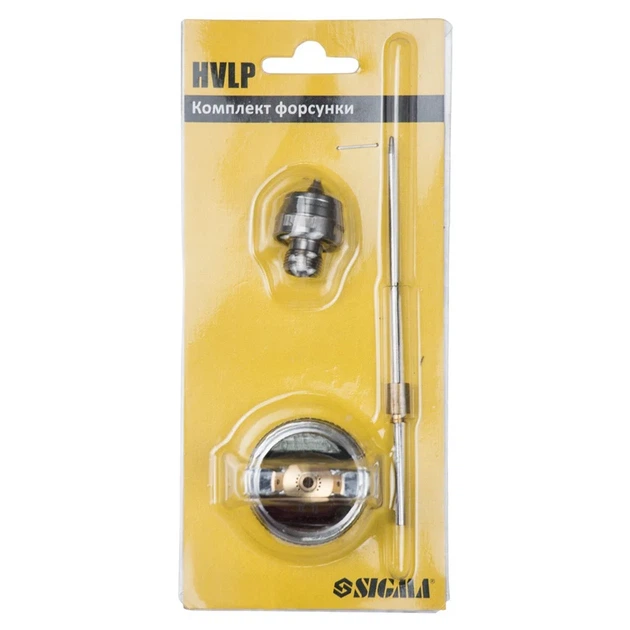 Комплект форсунки HVLP 1,4 мм для краскопультов Sigma 6812051, 6812131, 6812141, 6812151 - Фото 2 Комплект форсунки HVLP 1,4 мм для краскопультов Sigma 6812051, 6812131, 6812141, 6812151 - изображение 2