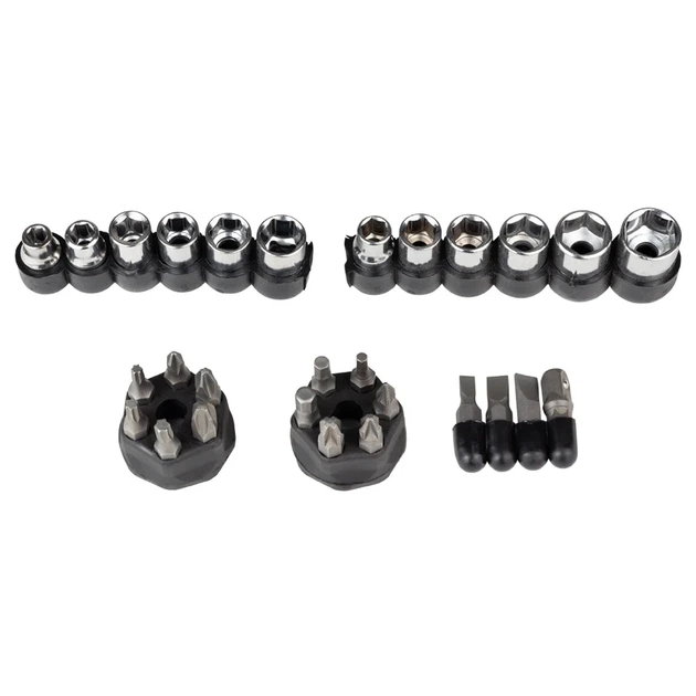 Отвёртка с реверсом 1/4" 27 шт CrV двухкомпонентная ручка 16,5x27x4 см - изображение 7
