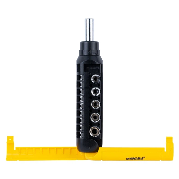 Отвёртка с реверсом 1/4" 14 шт CrV 14,3x25,2x3,4 см пластиковая - изображение 5