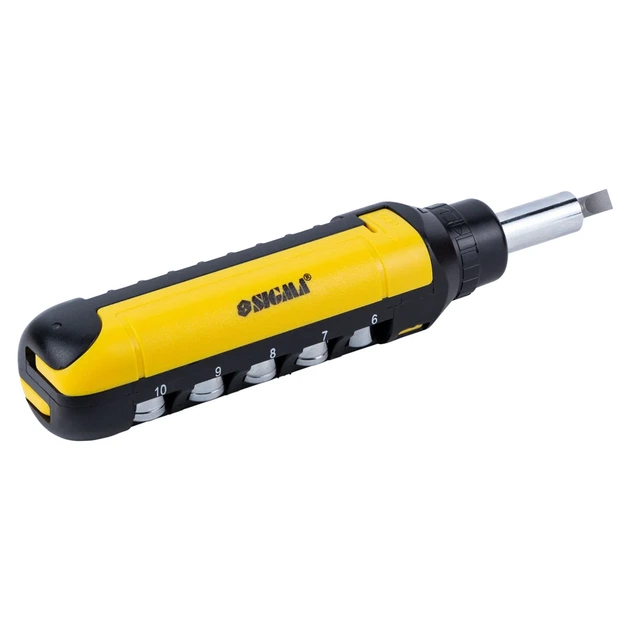 Отвёртка с реверсом 1/4" 14 шт CrV 14,3x25,2x3,4 см пластиковая - изображение 7