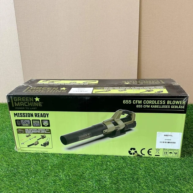 Акумуляторна повітродувка Green Machine GMLB6200 (62V) - изображение 7