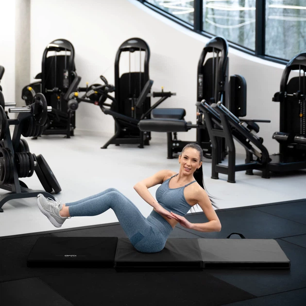Мат гімнастичний Gymtek Triple G-42352 180 x 60 x 5 см Чорний (5905884423523) - Фото 8 Мат гімнастичний Gymtek Triple G-42352 180 x 60 x 5 см Чорний (5905884423523) - зображення 8