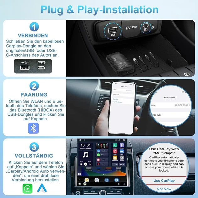 Беспроводной автомобильный адаптер для CarPlay и Android - изображение 5
