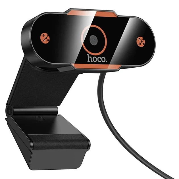Веб-камера Hoco D101 1280x720 USB ABS 80x84x33 мм чорна - Фото 3 Веб-камера Hoco D101 1280x720 USB ABS 80x84x33 мм чорна - зображення 3