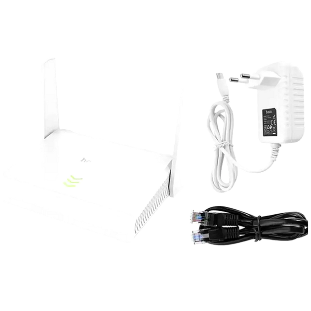 Адаптер WiFi Hoco HI36 роутер для дома и офиса с поддержкой WiFi 4 3000 Mbps и двумя LAN портами - Фото 4 Адаптер WiFi Hoco HI36 роутер для дома и офиса с поддержкой WiFi 4 3000 Mbps и двумя LAN портами - зображення 4