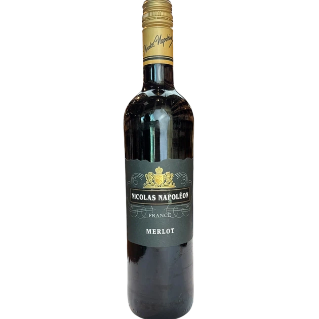 Вино N.Napoleon Мерло червоне сухе 12% 0,75 л (Франція) - Фото 1 Вино N.Napoleon Мерло червоне сухе 12% 0,75 л (Франція) - изображение 1