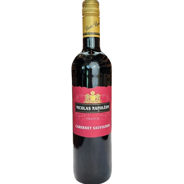 Вино N. Napoleon Каберне червоне сухе 12% 0,75 л (Франція) - Фото 1 Вино N. Napoleon Каберне червоне сухе 12% 0,75 л (Франція) - изображение 1