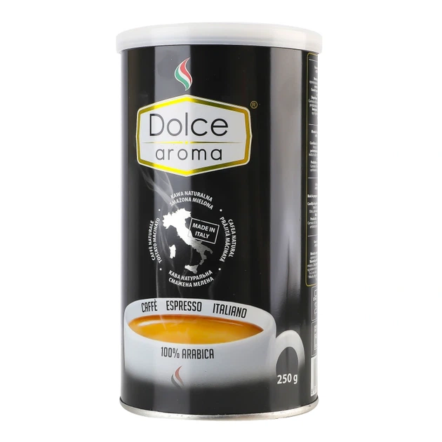 Кава мелена Dolce Aroma 100% Арабіка 250 г у жерстяній банці (Італія) - изображение 2