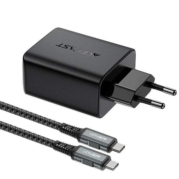 Зарядное устройство Acefast A17 PD65W GaN 1USB-A/1C/1HDMI черный 96,8x31,7x51,9 мм огнестойкий - изображение 3