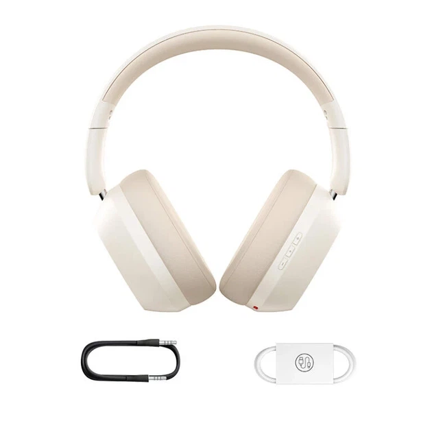 Накладные беспроводные наушники Baseus Bass 35 Max Bluetooth 5.3 50 часов автономности Stellar White - изображение 2