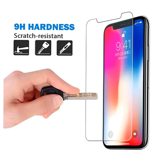 Защитное стекло 2.5D для Apple iPhone X XS 11 Pro прозрачное с олеофобным покрытием для защиты экрана от царапин - изображение 6