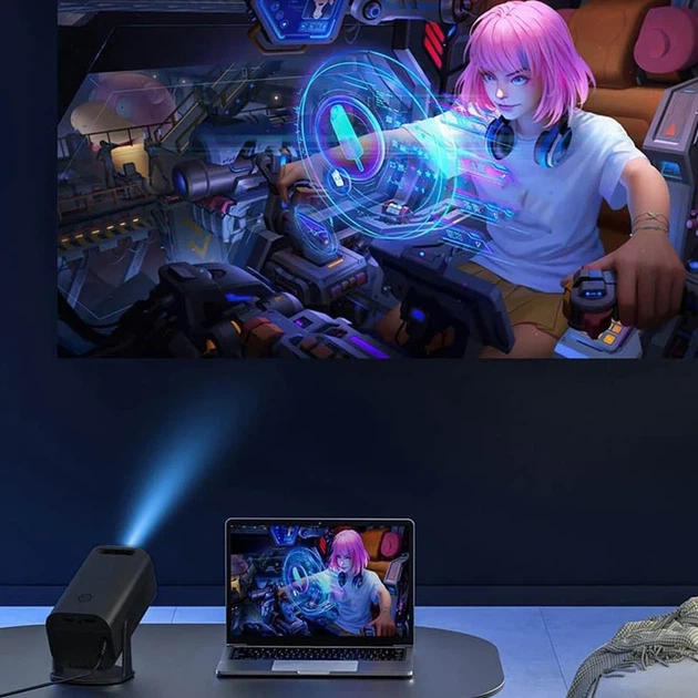 Проектор 4K Epik HP330 Android 11 1280x720P 2500 люмен чорний 50 Вт - зображення 4