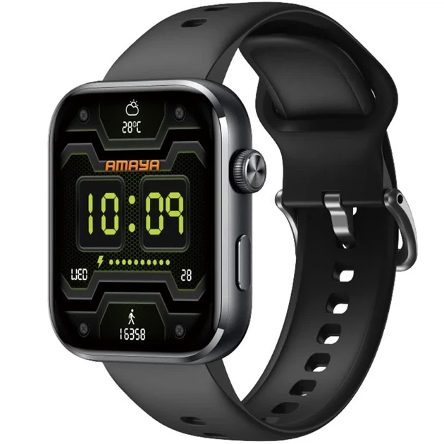 Смарт-часы Amaya ASW-G60 Bluetooth 5.2 1.93" TFT пластик черные - Фото 1 Смарт-часы Amaya ASW-G60 Bluetooth 5.2 1.93" TFT пластик черные - изображение 1