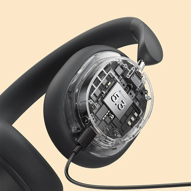 Накладные беспроводные наушники Baseus Bowie D05 Bluetooth 5.3 экокожа 0,5 кг серые - изображение 4