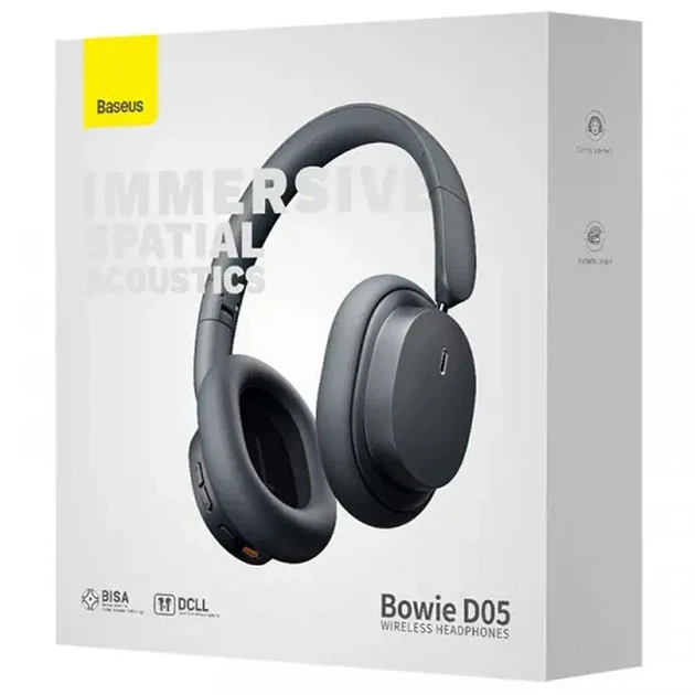 Накладні безпровідні навушники Baseus Bowie D05 Bluetooth 5.3 Cluster Black - зображення 5
