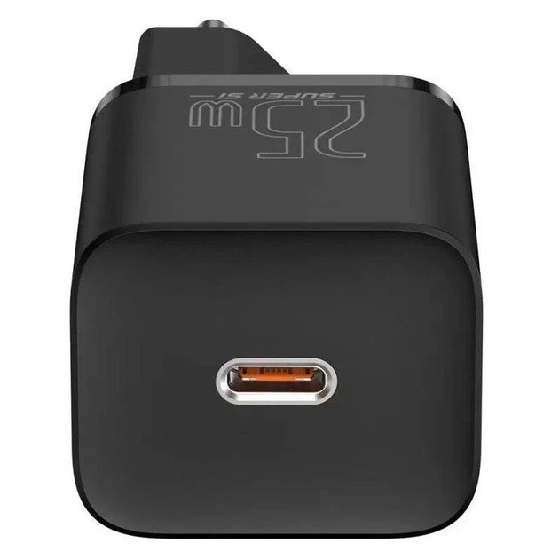 Зарядний пристрій Baseus Super Si Quick Charger PD 25W 1xType-C чорний - Фото 2 Зарядний пристрій Baseus Super Si Quick Charger PD 25W 1xType-C чорний - зображення 2
