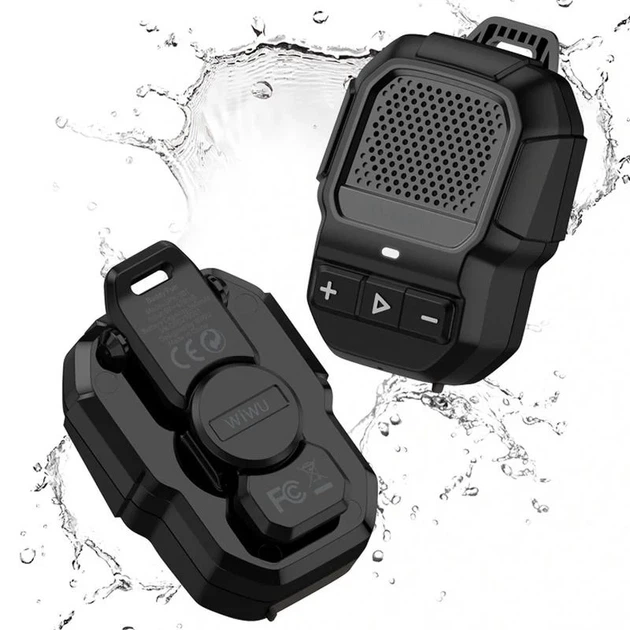 Bluetooth колонка WiWU SPK-001 Buddy Fun 3 Вт водонепроницаемая IPX5 черная 70х70х35 мм - изображение 5