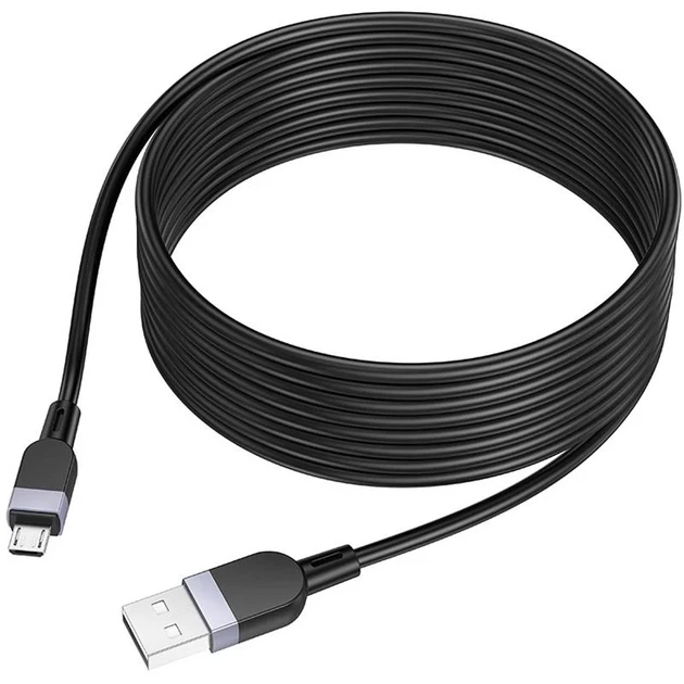 Дата кабель Hoco X109 MicroUSB 3м силикон черный - Фото 3 Дата кабель Hoco X109 MicroUSB 3м силикон черный - изображение 3