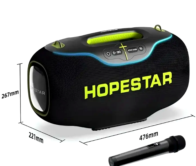 Портативная Bluetooth колонка Hopestar A80 черная для вечеринок и активного отдыха с мощным звуком и функцией PowerBank - изображение 3