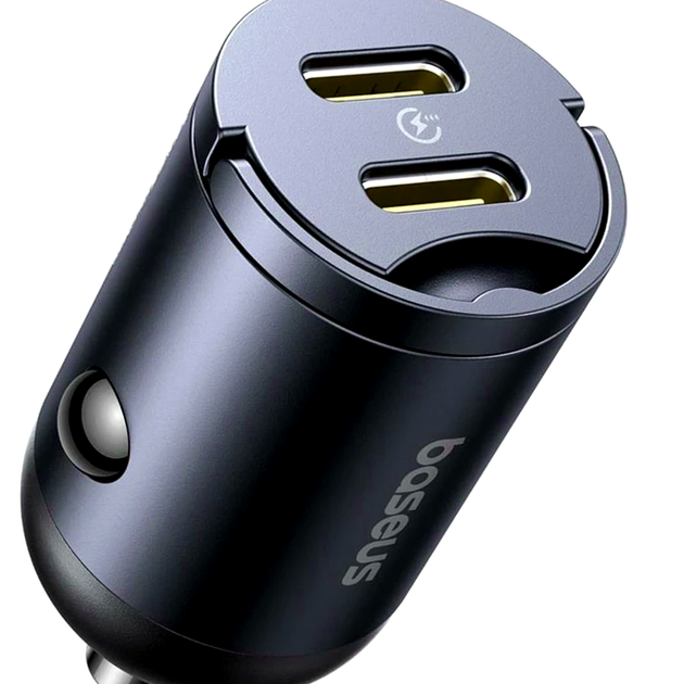 Автомобильное зарядное устройство Baseus Tiny Star Mini 2 USB порта 30 Вт для быстрой зарядки смартфонов и планшетов - Фото 2 Автомобильное зарядное устройство Baseus Tiny Star Mini 2 USB порта 30 Вт для быстрой зарядки смартфонов и планшетов - изображение 2
