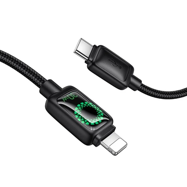 Дата кабель Hoco U146 Type-C to Lightning 30W 1.2m PVC Чорний - Фото 4 Дата кабель Hoco U146 Type-C to Lightning 30W 1.2m PVC Чорний - зображення 4