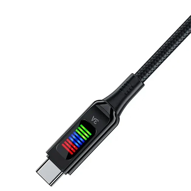 Зарядный кабель Acefast C7-03 Type-C to Type-C 100W 1.2 м черный PC + нейлон - изображение 3