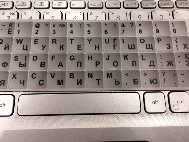 Наклейки для клавиатуры прозрачные UA RU ENG для ноутбука и компьютера удобное решение для печати на нескольких языках - изображение 3