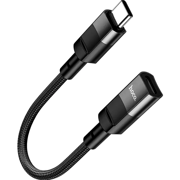 Кабель Hoco U107 Type-C до Lightning адаптер для заряджання та передавання даних 0.1м чорний текстильне обплетення - Фото 7 Кабель Hoco U107 Type-C до Lightning адаптер для заряджання та передавання даних 0.1м чорний текстильне обплетення - зображення 7