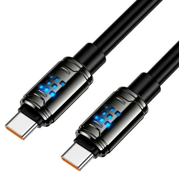 Кабель Hoco U143 Joy Type-C к Type-C для быстрой зарядки и передачи данных мощностью 240W черный - изображение 3
