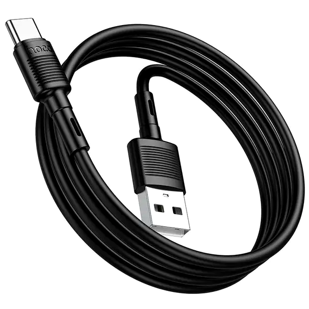 Кабель Hoco X83 Micro USB для зарядки и передачи данных черный 1 метр 2.4 А гибкий и прочный - изображение 8