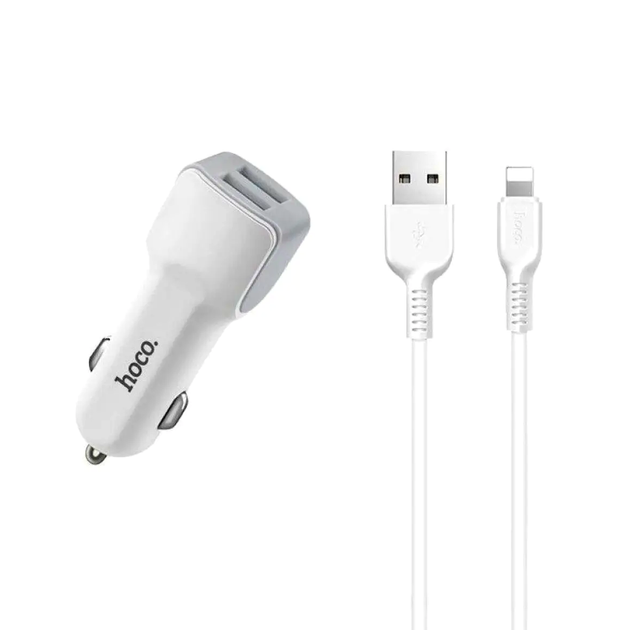 Автомобильное зарядное устройство Hoco Z23 адаптер с 2 USB портами для быстрой зарядки мобильных устройств в авто - Фото 1 Автомобильное зарядное устройство Hoco Z23 адаптер с 2 USB портами для быстрой зарядки мобильных устройств в авто - изображение 1